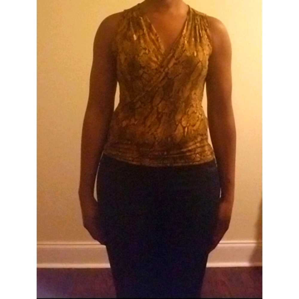 H&M Snakeskin Drape Top - Picture 4 of 9